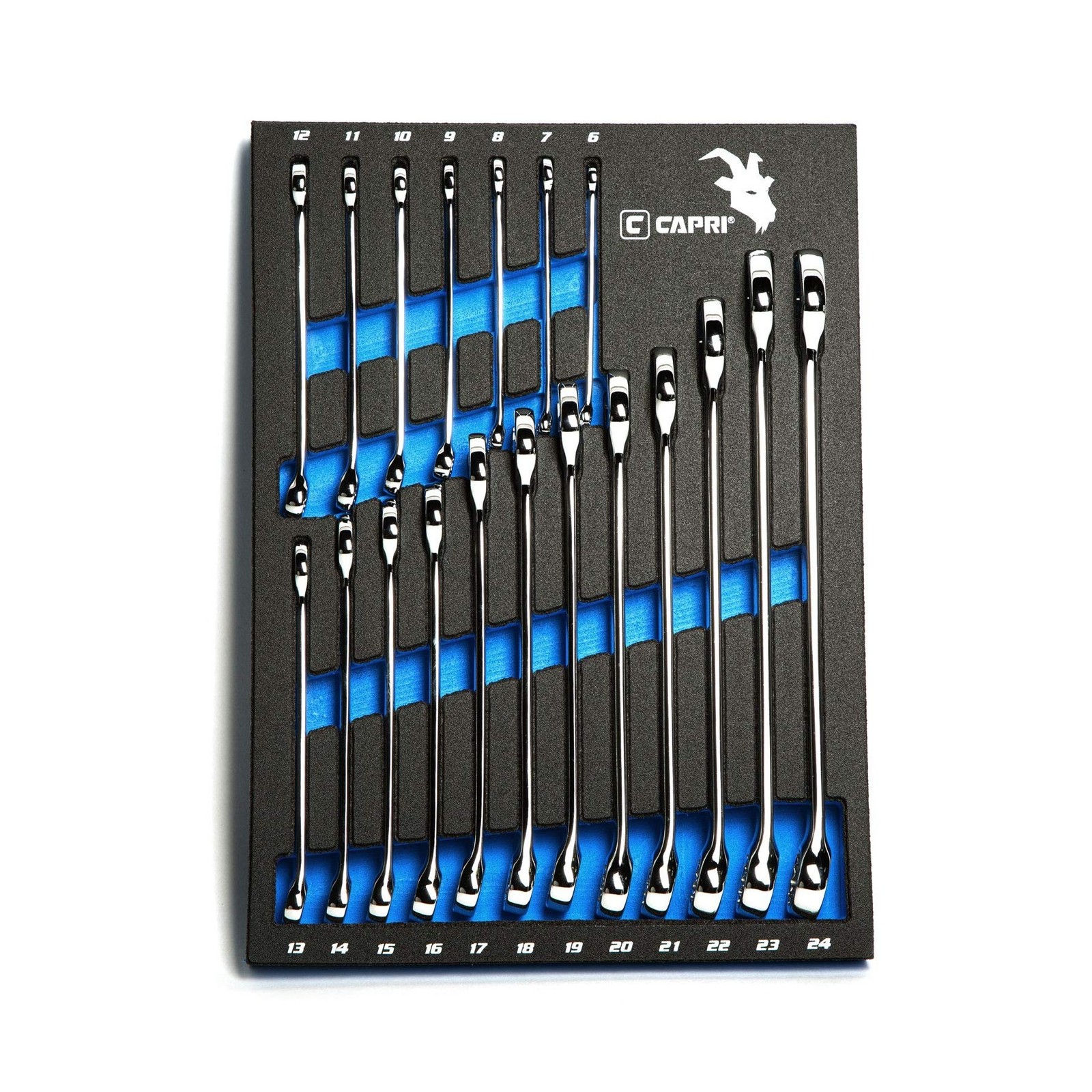 Capri Tools Combination Wrench Set with The Mechanic's Tray, Metric 6 to 24 m... gallery