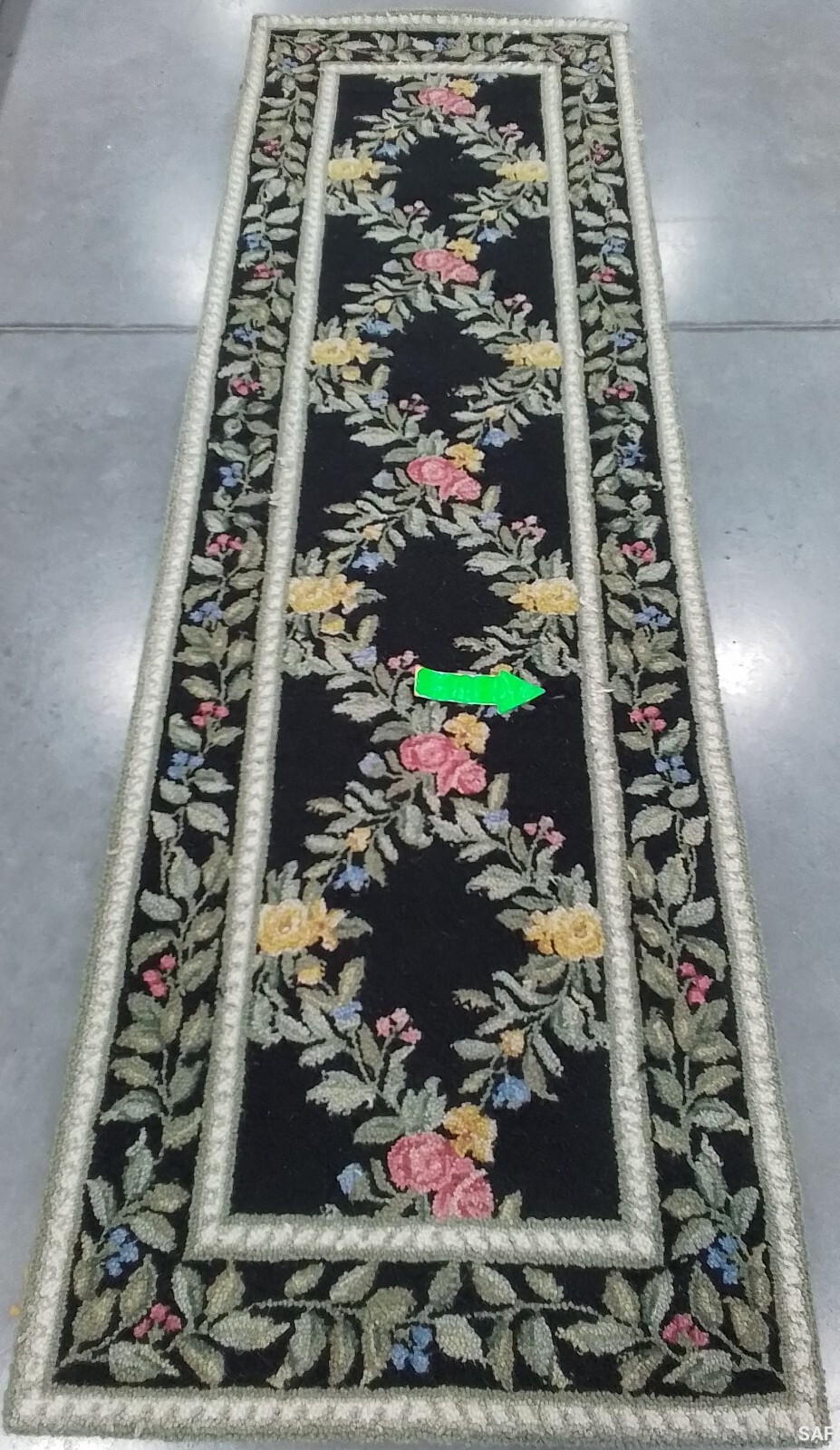 BLACK 2'-6" x 8'-0" Broken Thread Rug, Reduced Price 1172767528 HK60B-28 gallery