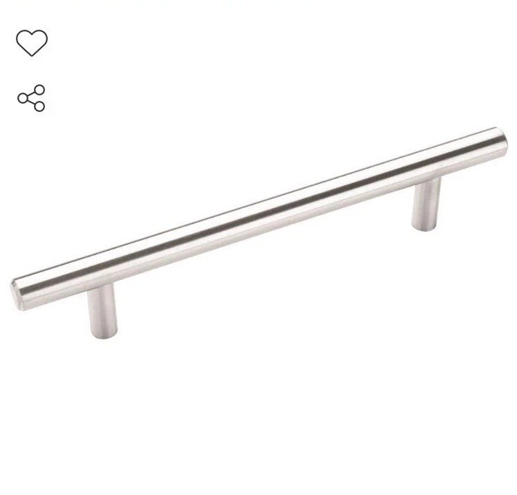 30 Pack -European Sleek 5in Stainless Steel Drawer/Cabinet Bar Pull - Amerock gallery