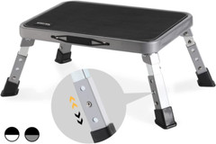 3 Levels Adjustable Folding Step Stools for Adults Sturdy Metal RV Step Stool