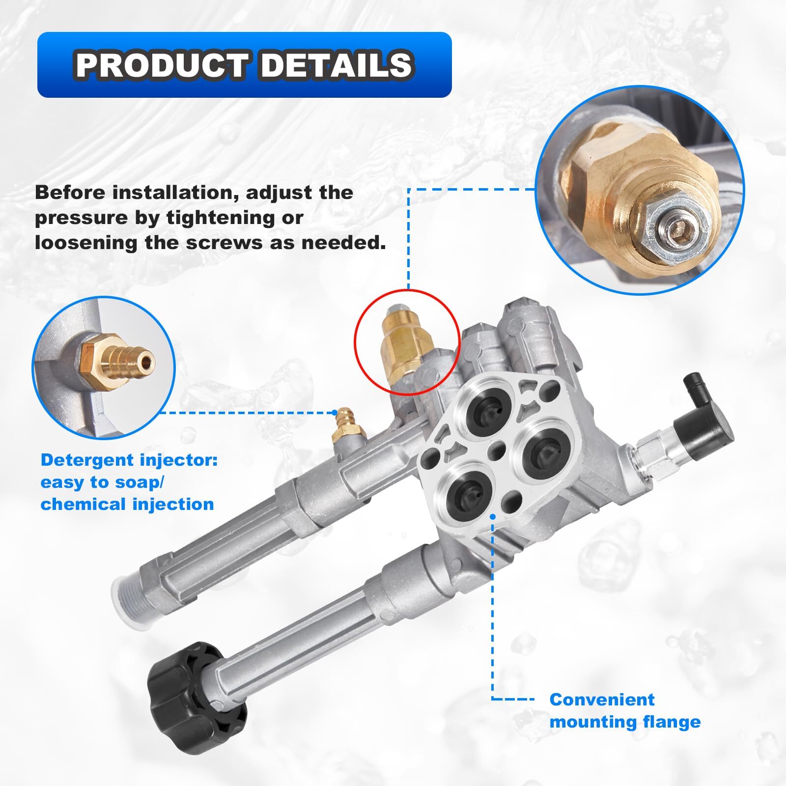RMW / SRMW Pressure Washer Pump Head Assy For Troy Bilt Complete AR42518 AR43061 gallery