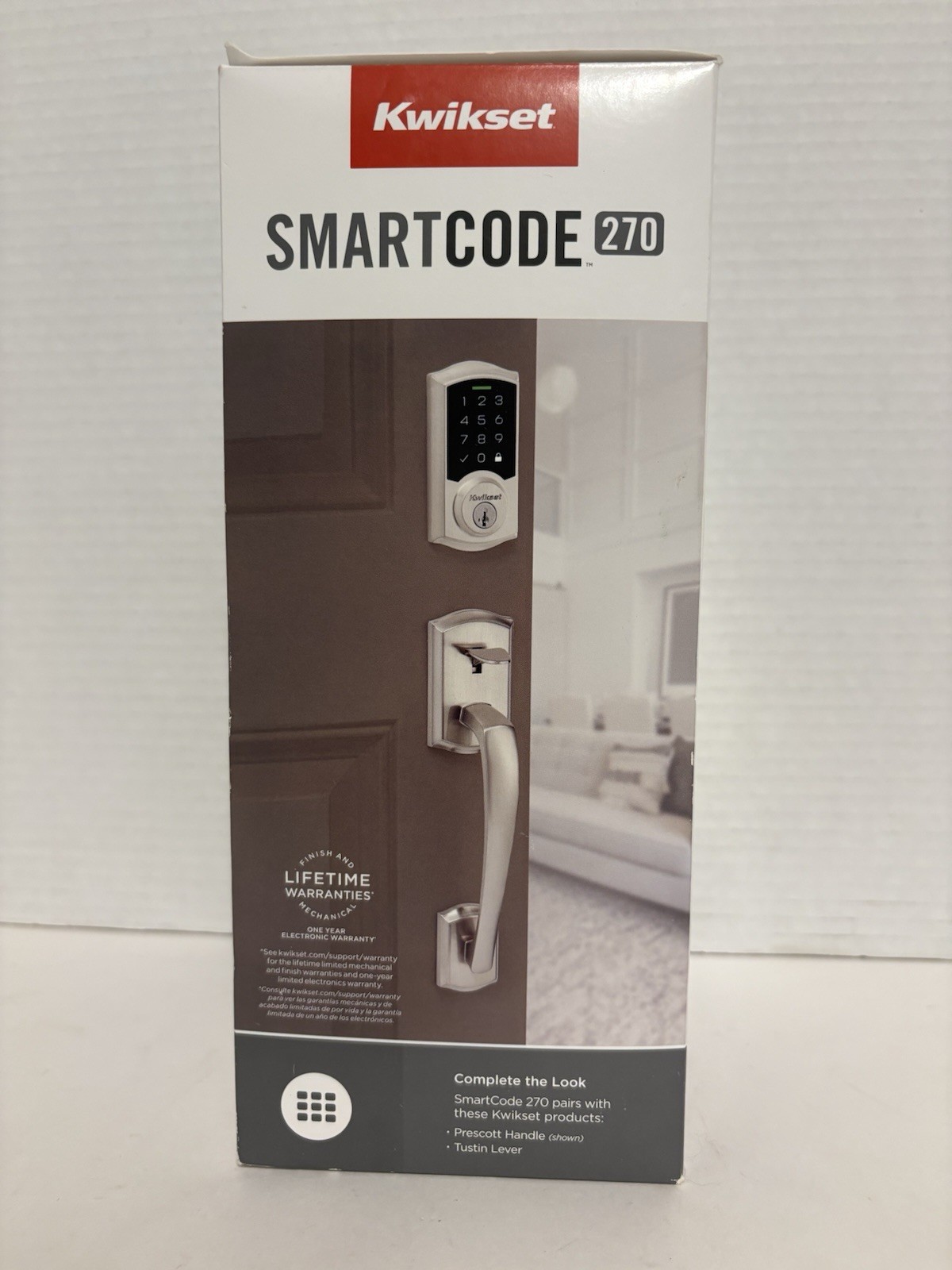 Kwikset SmartCode 270 Satin Nickel Touchpad Lock- Brand New Open Box! SHIPS FREE gallery