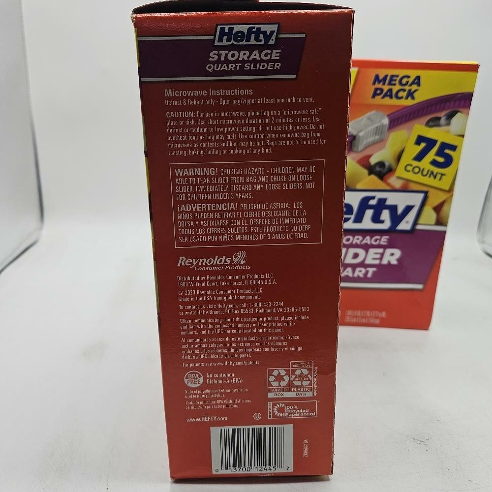 Hefty Quart Slider Storage Bag (Pack of 6) gallery