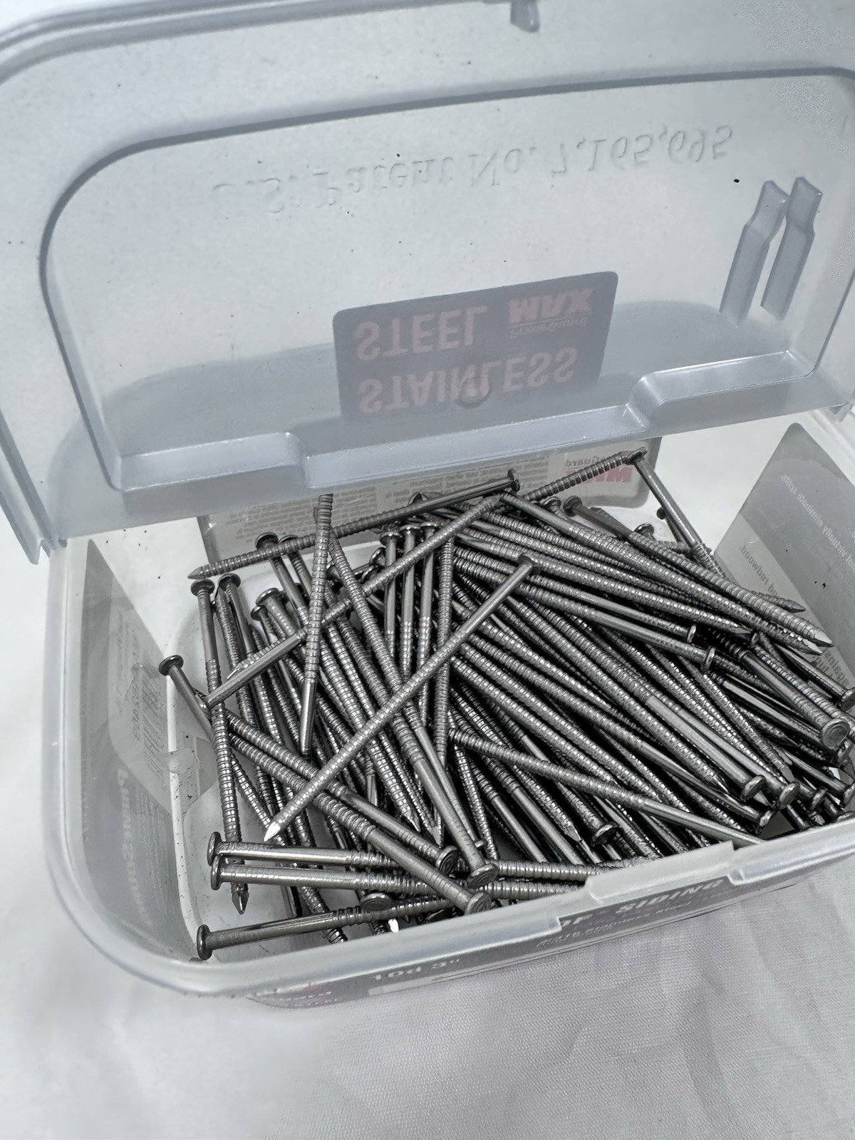 Grip Rite 10d 3" Max 316 Stainless Steel Nails Ring Shank Siding Split Proof 1lb gallery
