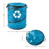 Wakeman Collapsible Trash Can - Pop Up 44-Gallon Outdoor 44 gallons, Blue gallery
