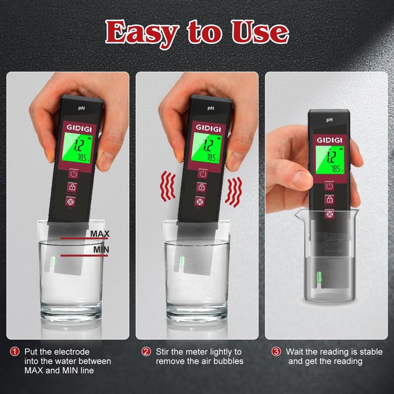 Digital pH Meter High Accuracy UL-Certified Water Tester with 6 Packs Calibra... gallery