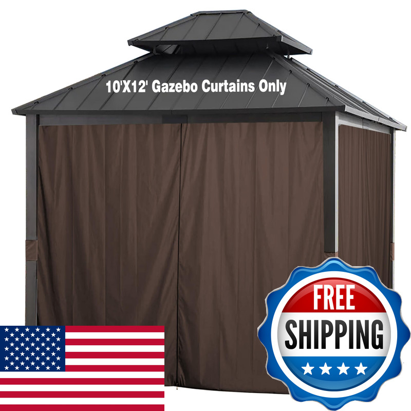 Scocanopy Brown 10 X 12 Gazebo Privacy Curtain Set Fit For Lowes Allen Roth gallery