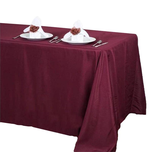 BURGUNDY 72x120 RECTANGLE POLYESTER TABLECLOTH Wedding Catering Dinner Supplies gallery