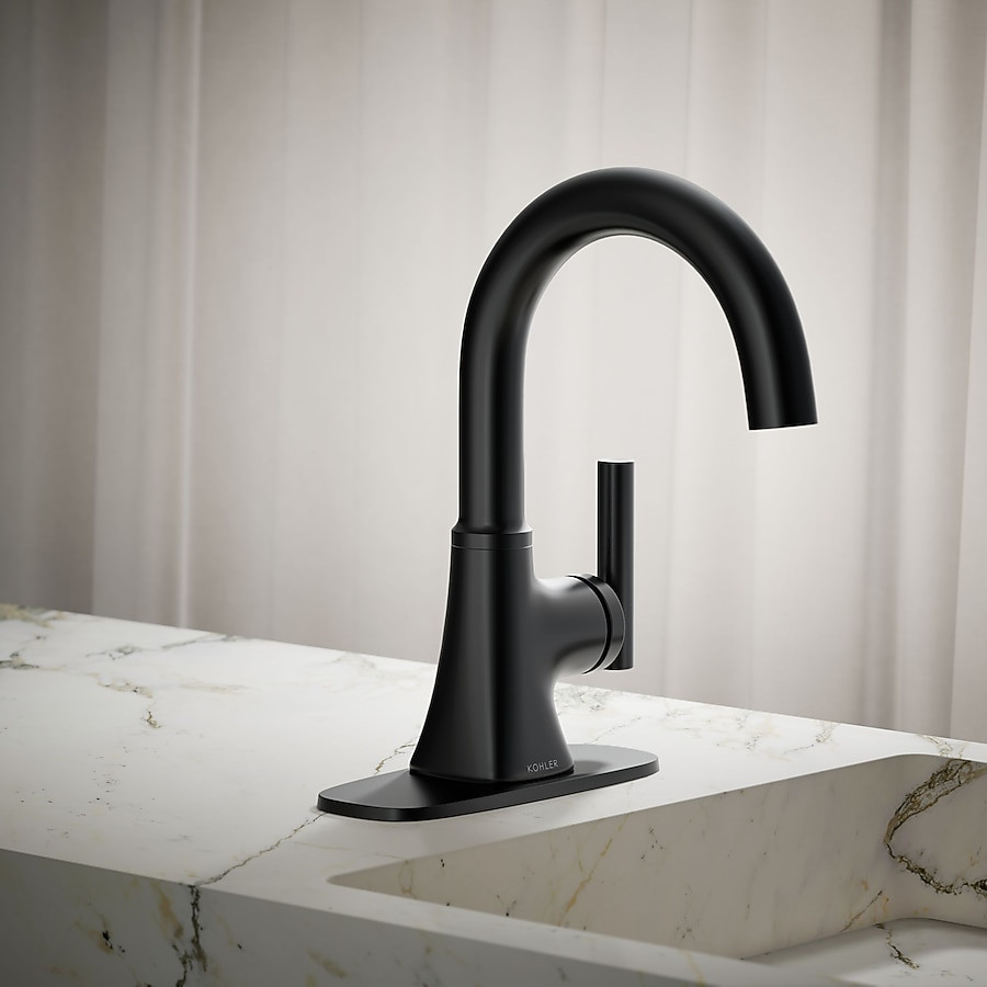 KOHLER Rill Matte Black Single hole 1-handle bathroom Faucet R27952-4D-BL gallery