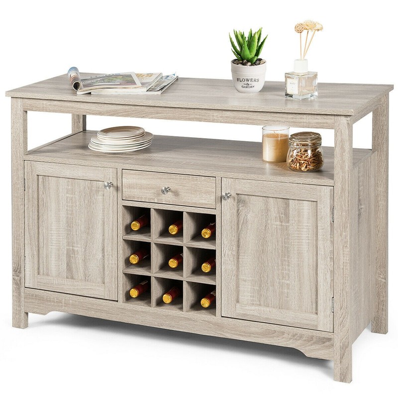Buffet Server Sideboard Wine Cabinet Console Table Grey Home gallery