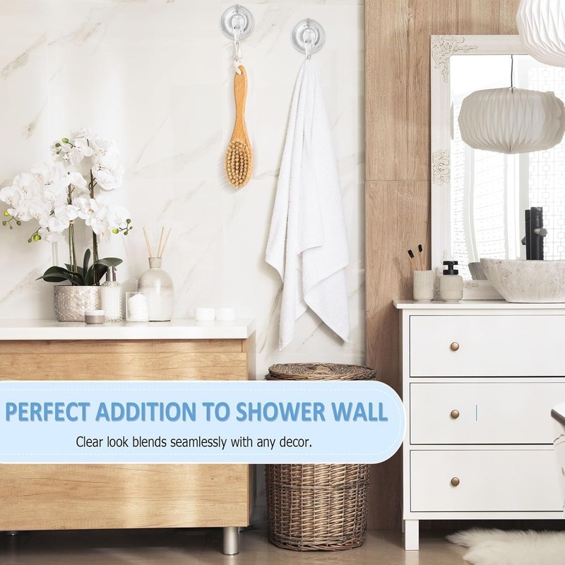 Suction Cup Hooks, Small Shower Suction Hooks with Wipes gallery