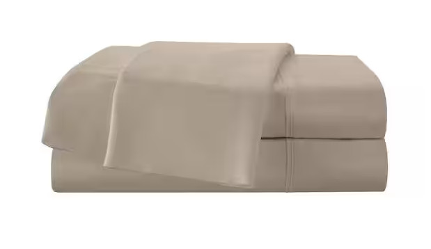 True North Twin Sheet Set Tan Solid Cozy Cotton OEKO-TEX Bedding Adults New gallery