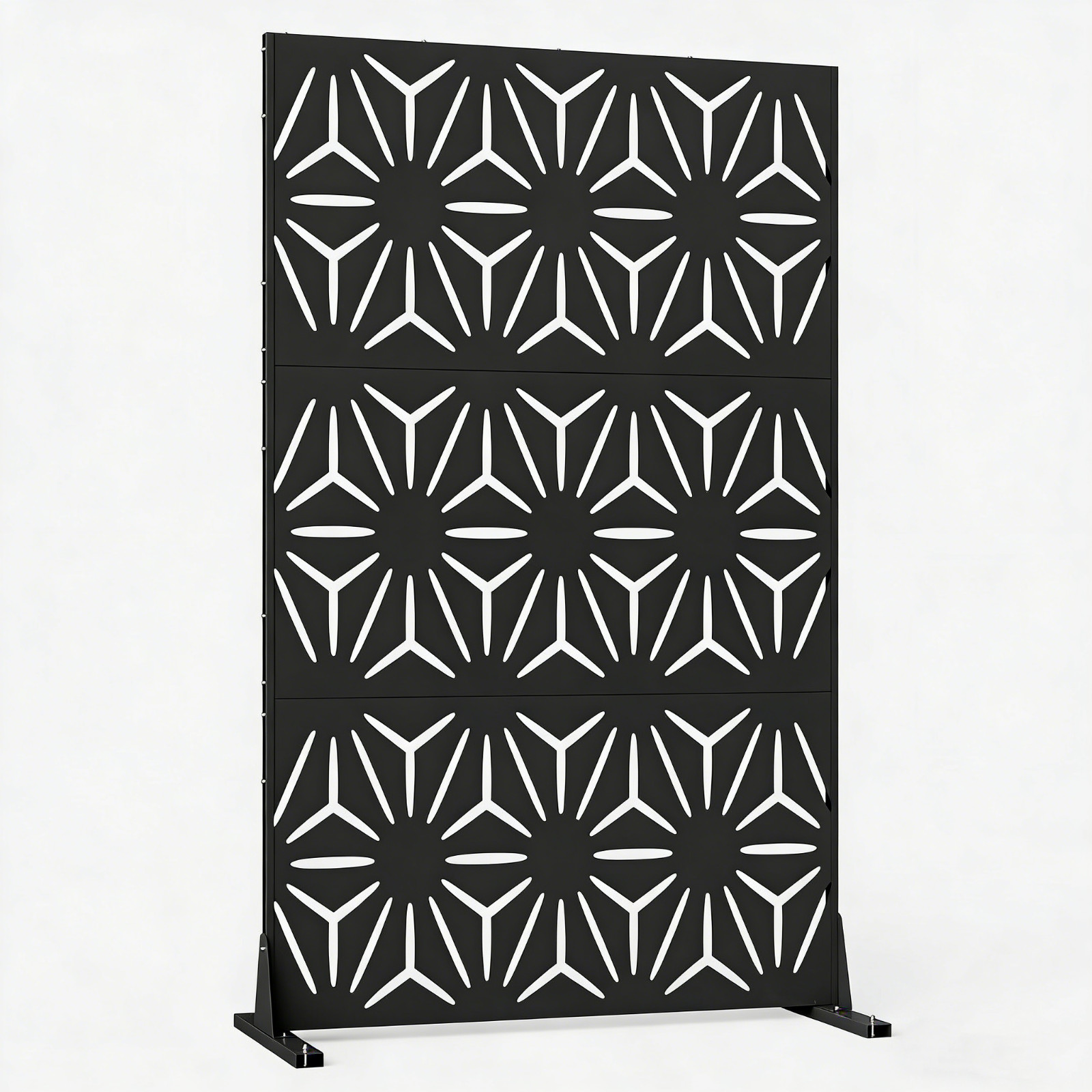 72" x 44"Metal Decorative Privacy Screen Outdoor Freestanding Metal Panels Patio gallery