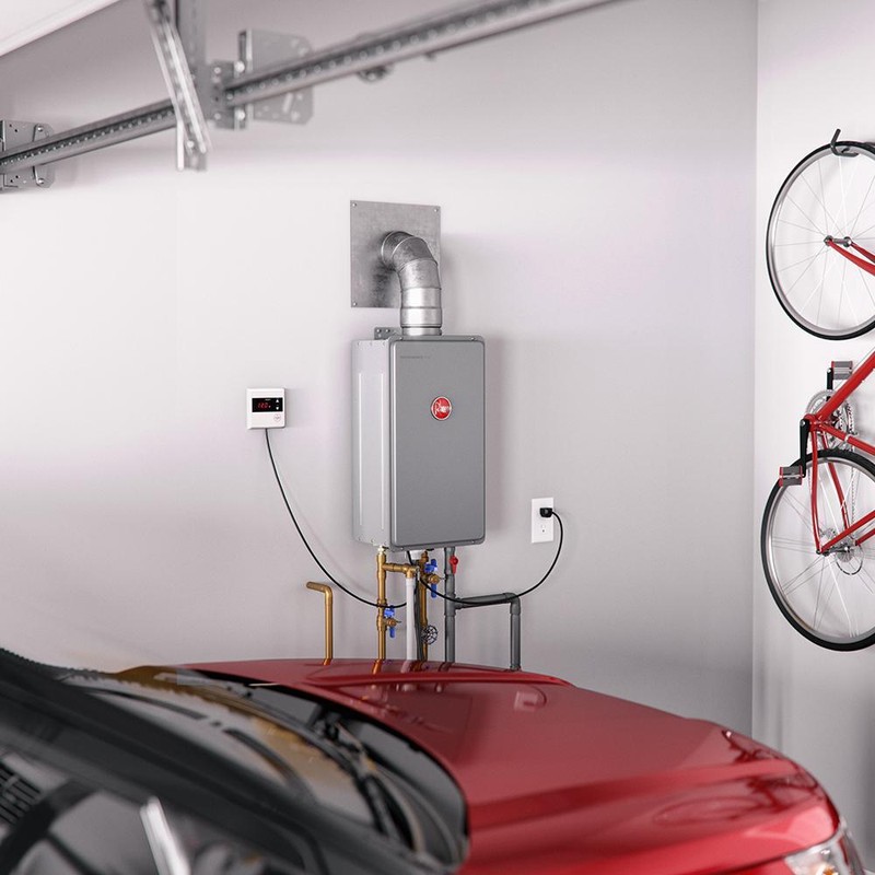 Rheem Remote Temperature Control Residential Tankless Gas Water Heaters System gallery