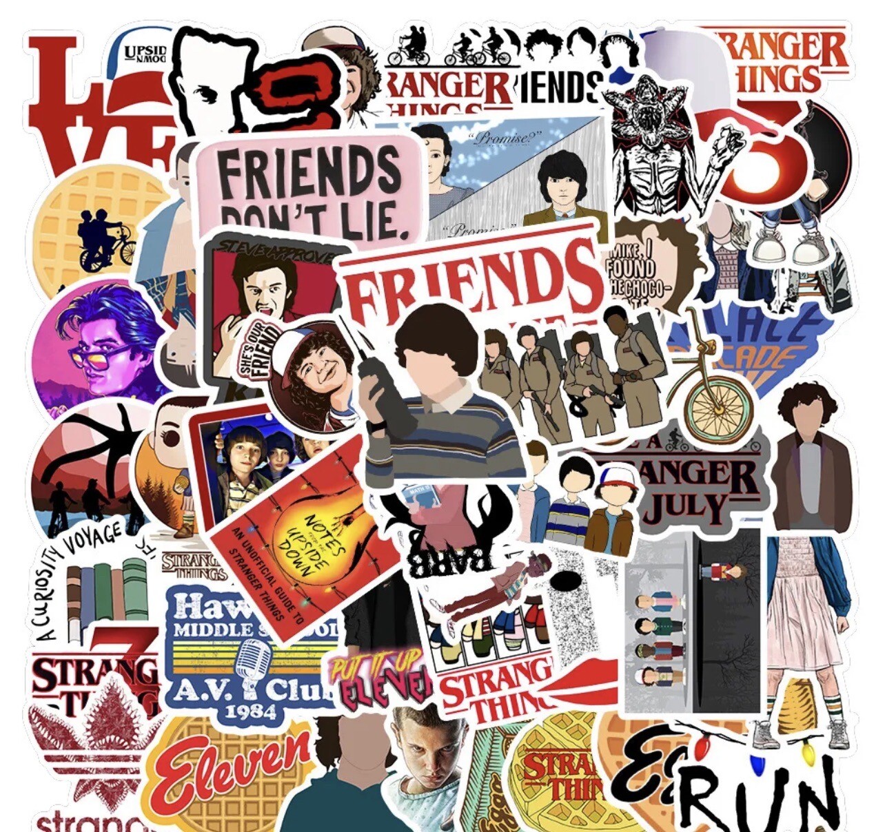 10 Random Stranger Things TV Stickers Car Decals Laptop Binder Free Shipping! gallery