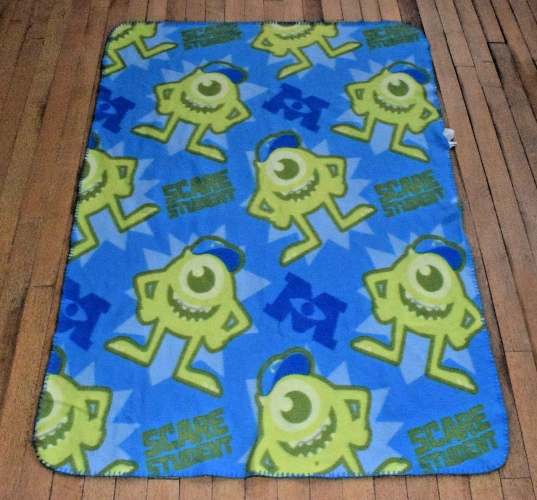 Fleece Throw Blanket Monsters University Scare Student Mike Wazowski 40 X 35 In gallery