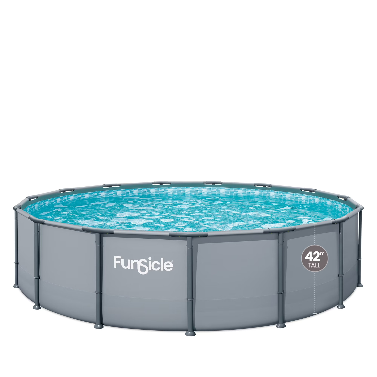 Funsicle 15’x 42" Oasis Designer Round Frame Above Ground Outdoor Swimming Pool gallery