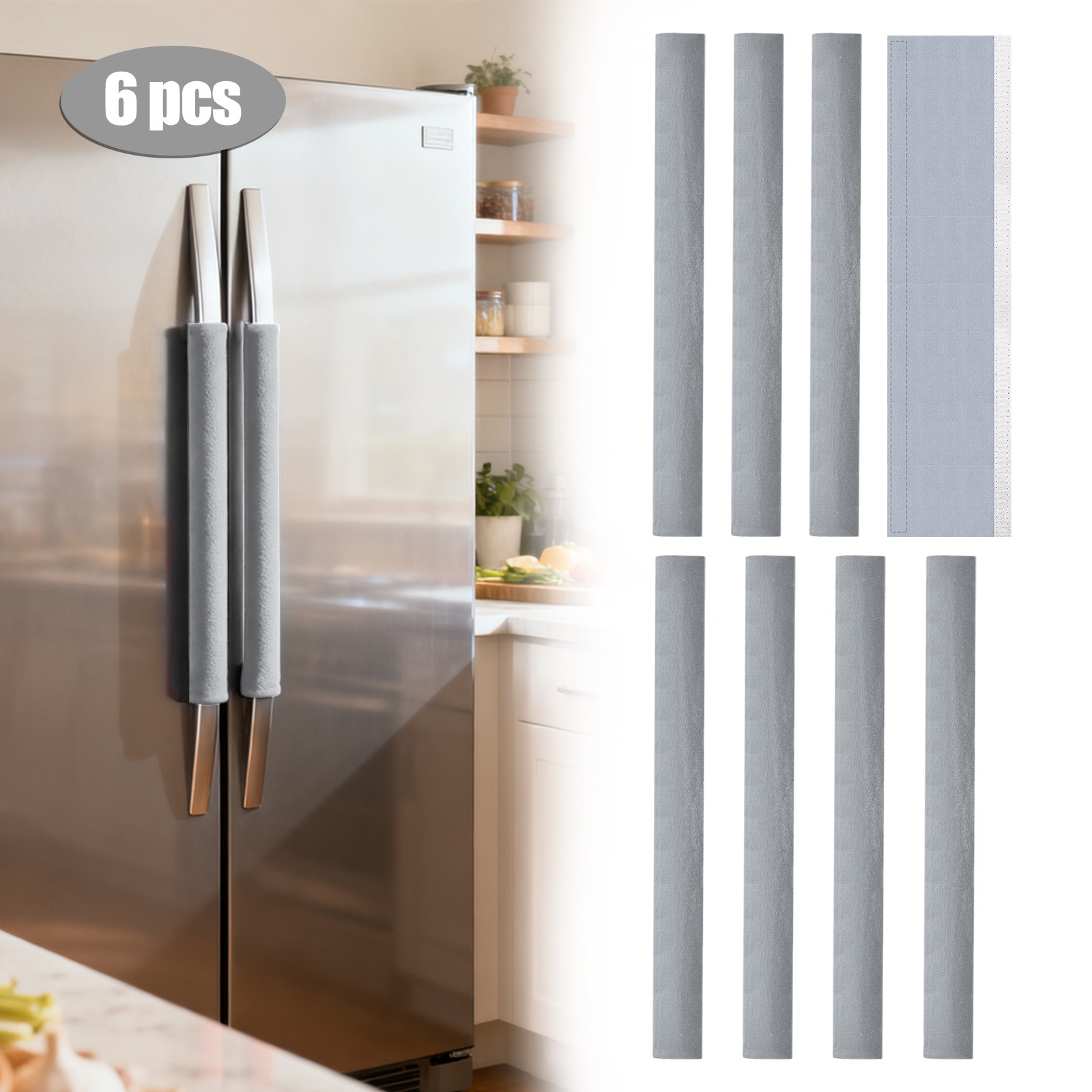 8 PCS Refrigerator Door Handle Covers Anti-Slip Washable Kitchen Appliance Set gallery