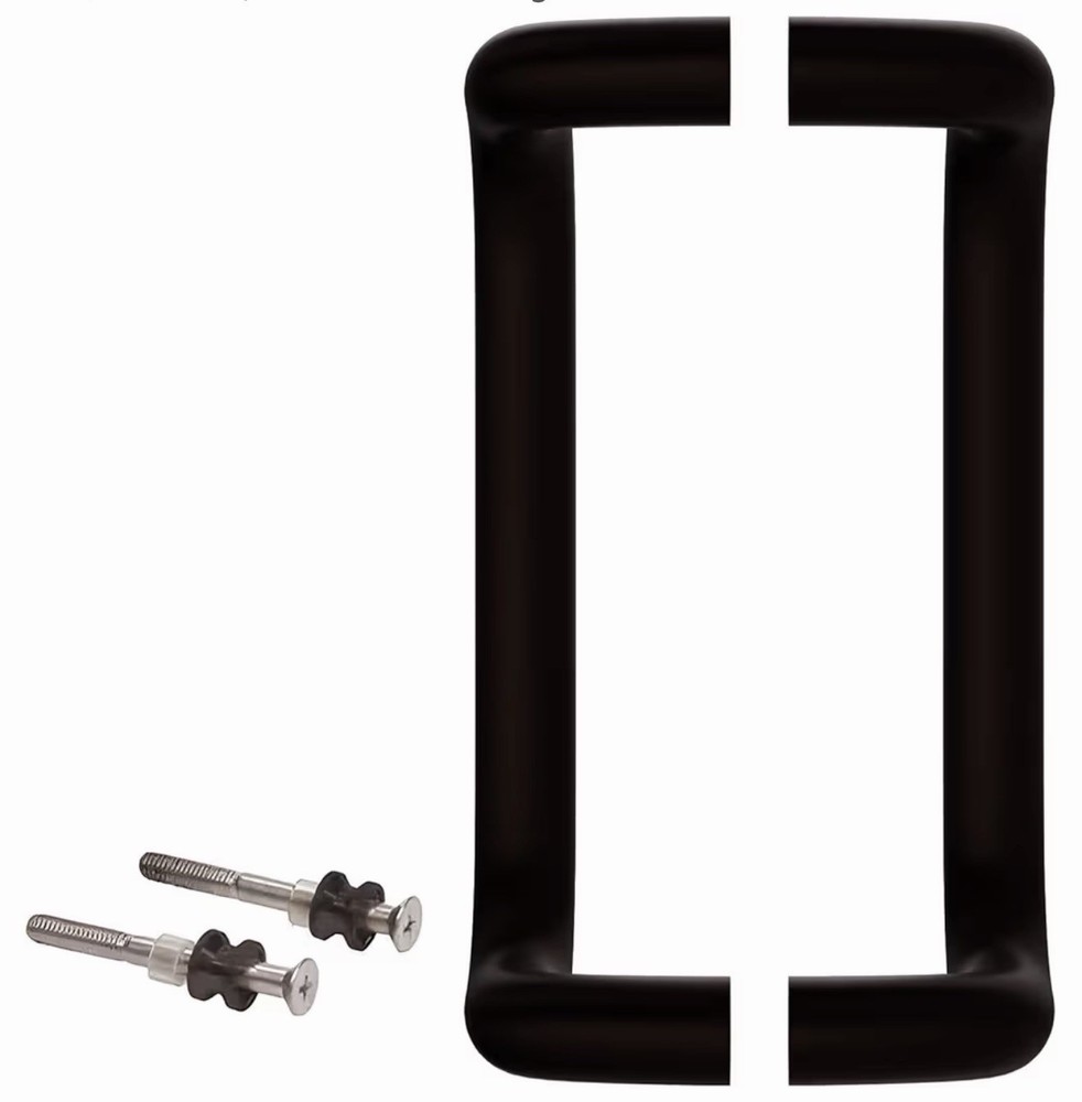 Brixwell Back-to-Back Offset Pull Handles Dark Bronze 9” Door Handle Set