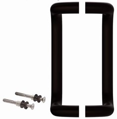 Brixwell Back-to-Back Offset Pull Handles Dark Bronze 9” Door Handle Set