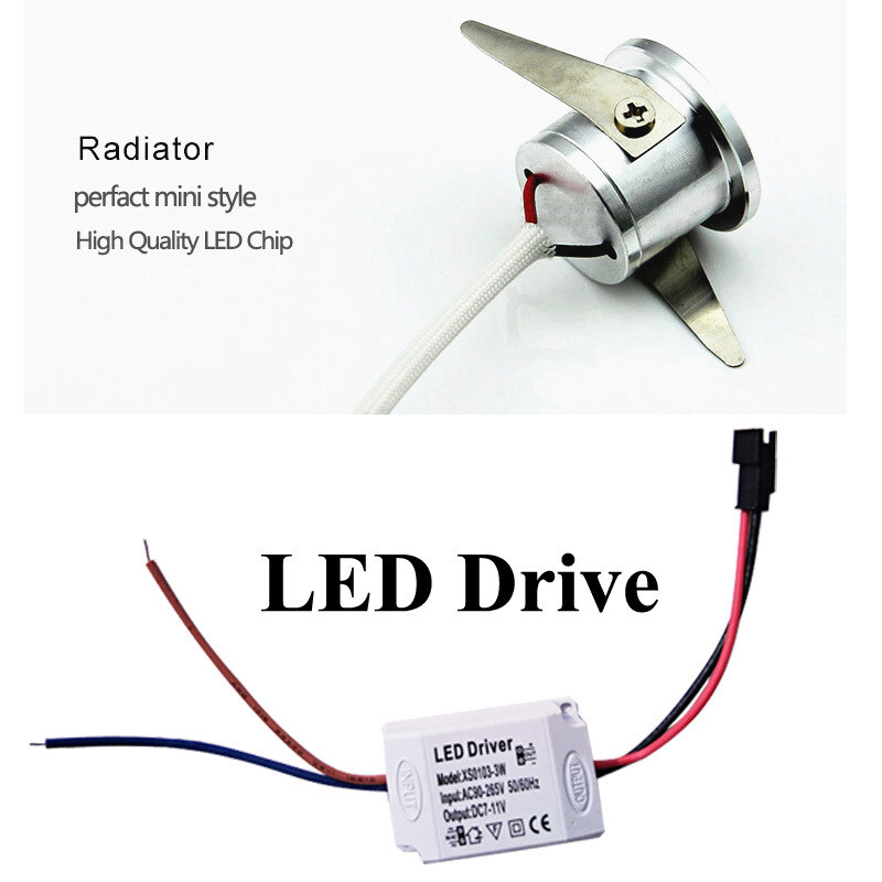 10/20PCS 1W Mini Recessed LED Ceiling Downlight Spot Light Lamp Cabinet 110-240V gallery