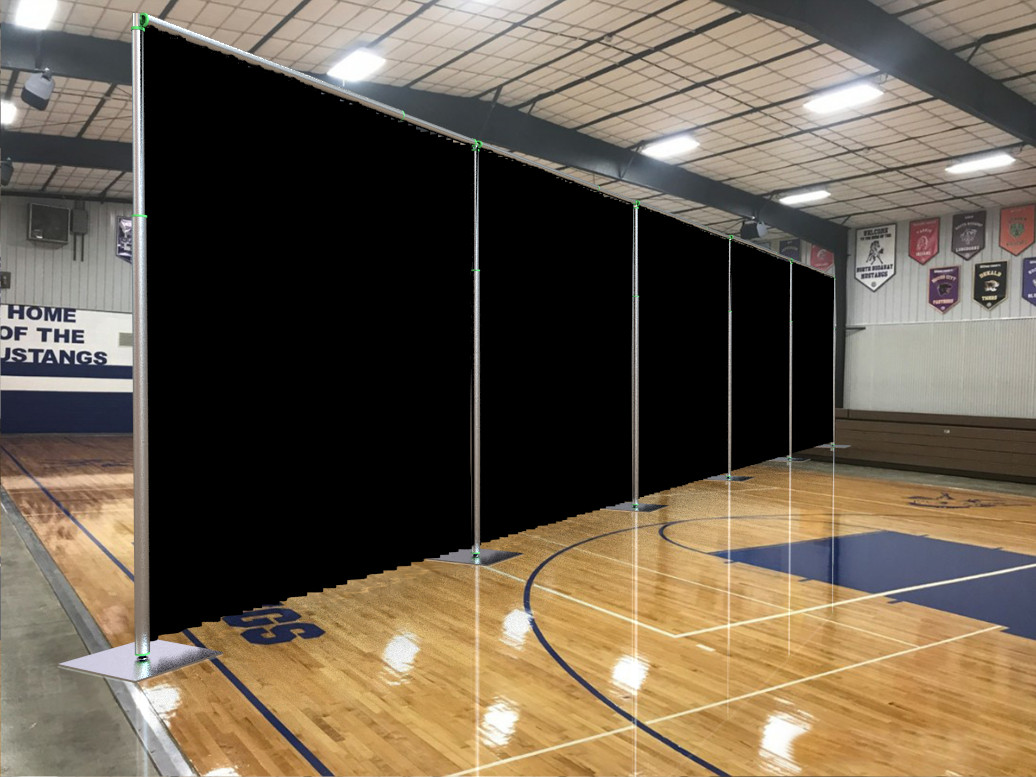 ADJUSTABLE QUICK BACKDROP KIT 10 FT TALL x 10FT-50FT WIDE PIPE WITHOUT DRAPE gallery