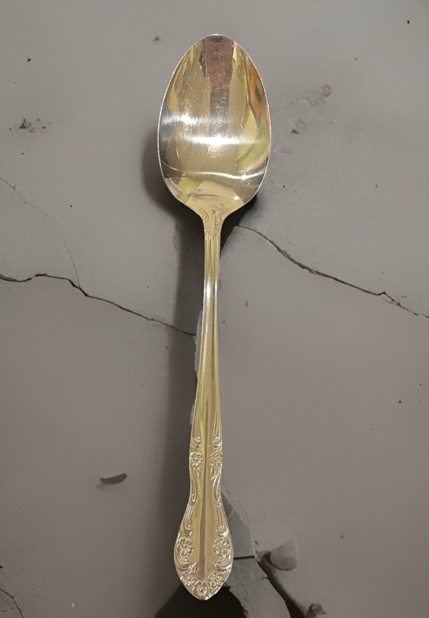 Utica Saranac Spoon Floral Stainless Steel Flatware Made in Korea Single Piece gallery