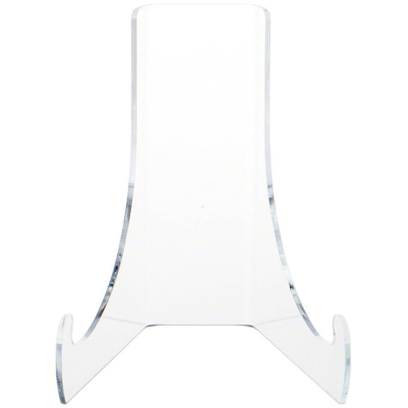 Plymor Clear Acrylic Flat Back Easel w/ Deep Support Ledges, 6"H x 5.125"W x 5"D gallery