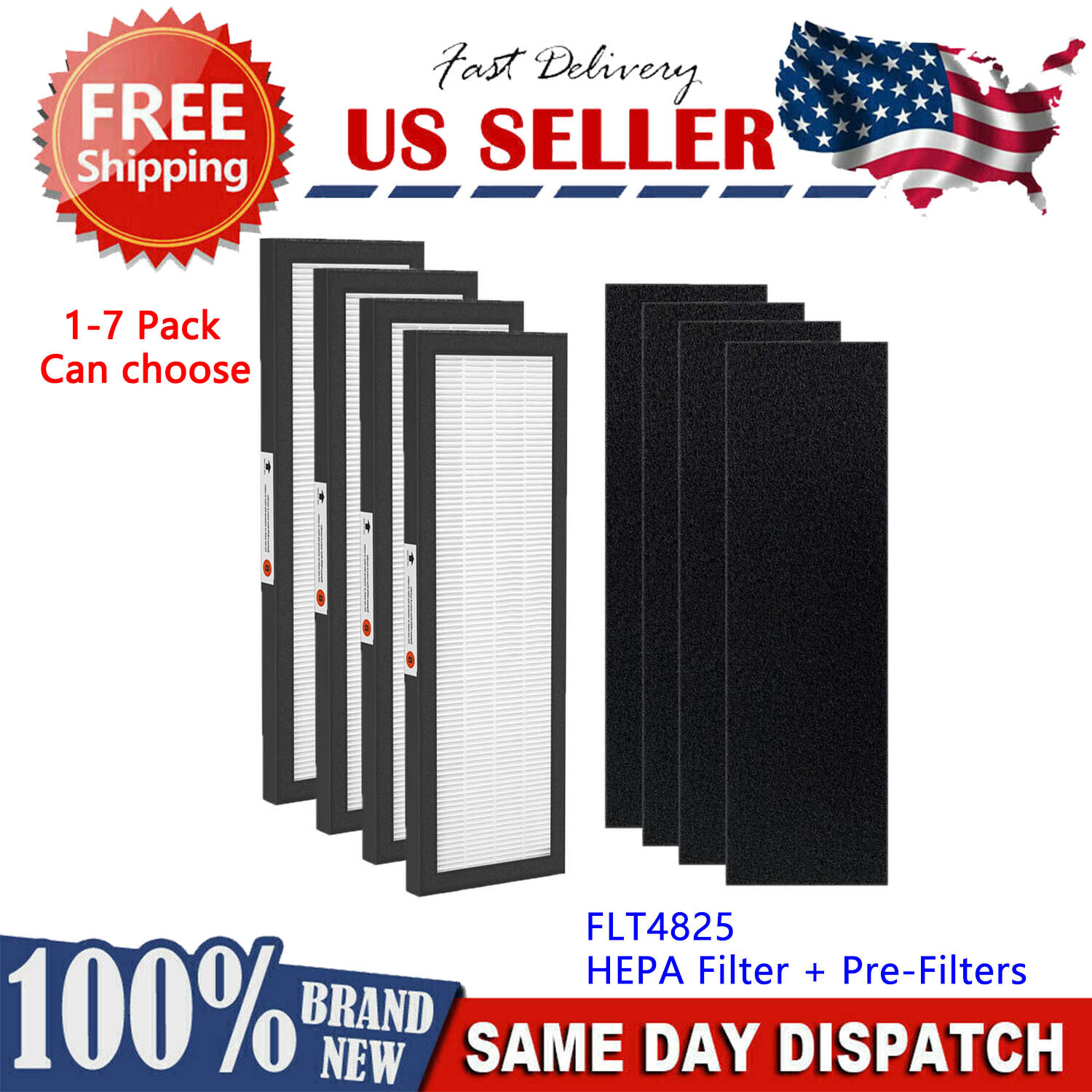 Filter for GermGuardian FLT4825 True HEPA Air Purifier Replacement Filter Size B gallery