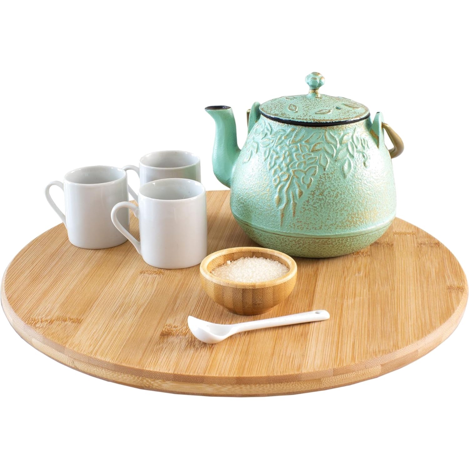 14 Inch Bamboo Lazy Susan Turntable for Elegant Kitchen & Dining Organization gallery