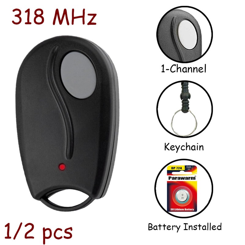 1/2PCS Compatible with Linear LD033 LD050 LS050 MCT-11 318MHz Garage Door Remote gallery