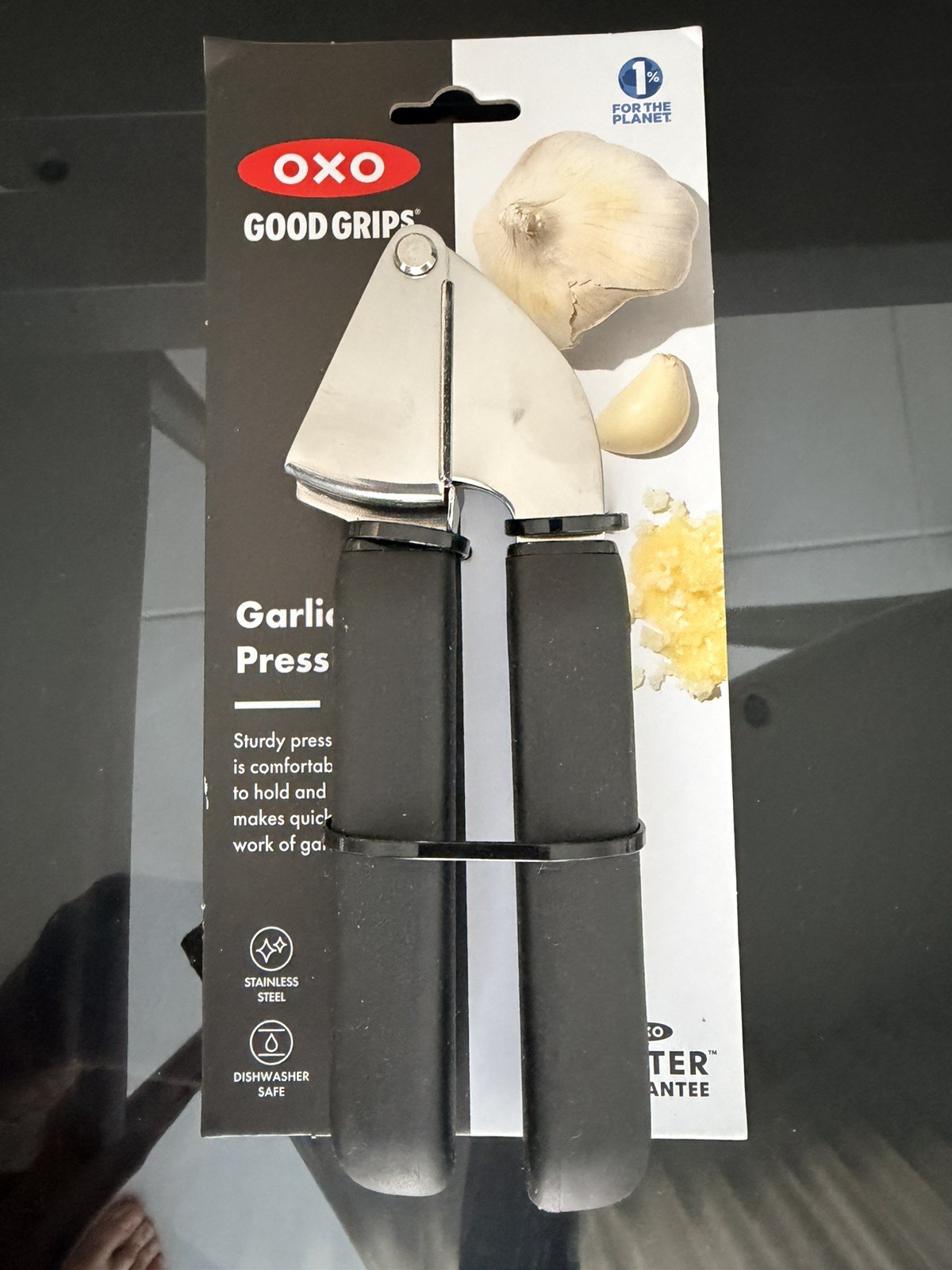 OXO Good Grips Garlic Press * High Quality Stainless Steel w/Black Rubber Grips gallery