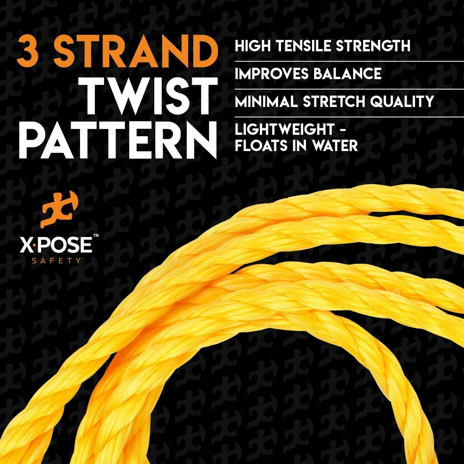 Twisted Polypropylene Rope - Yellow Floating Poly Boat Rope gallery