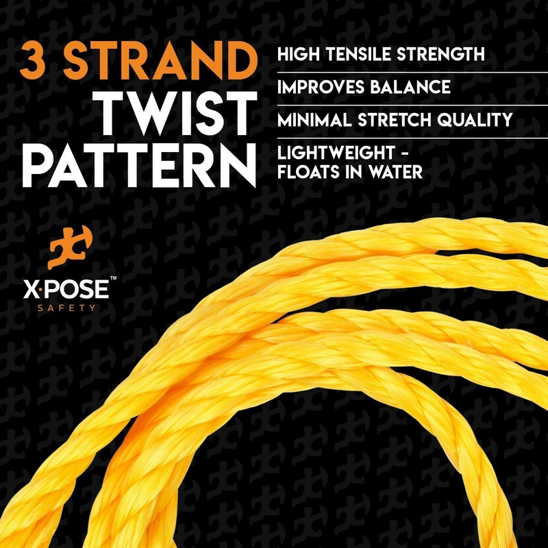 Twisted Polypropylene Rope - Yellow Floating Poly Boat Rope gallery