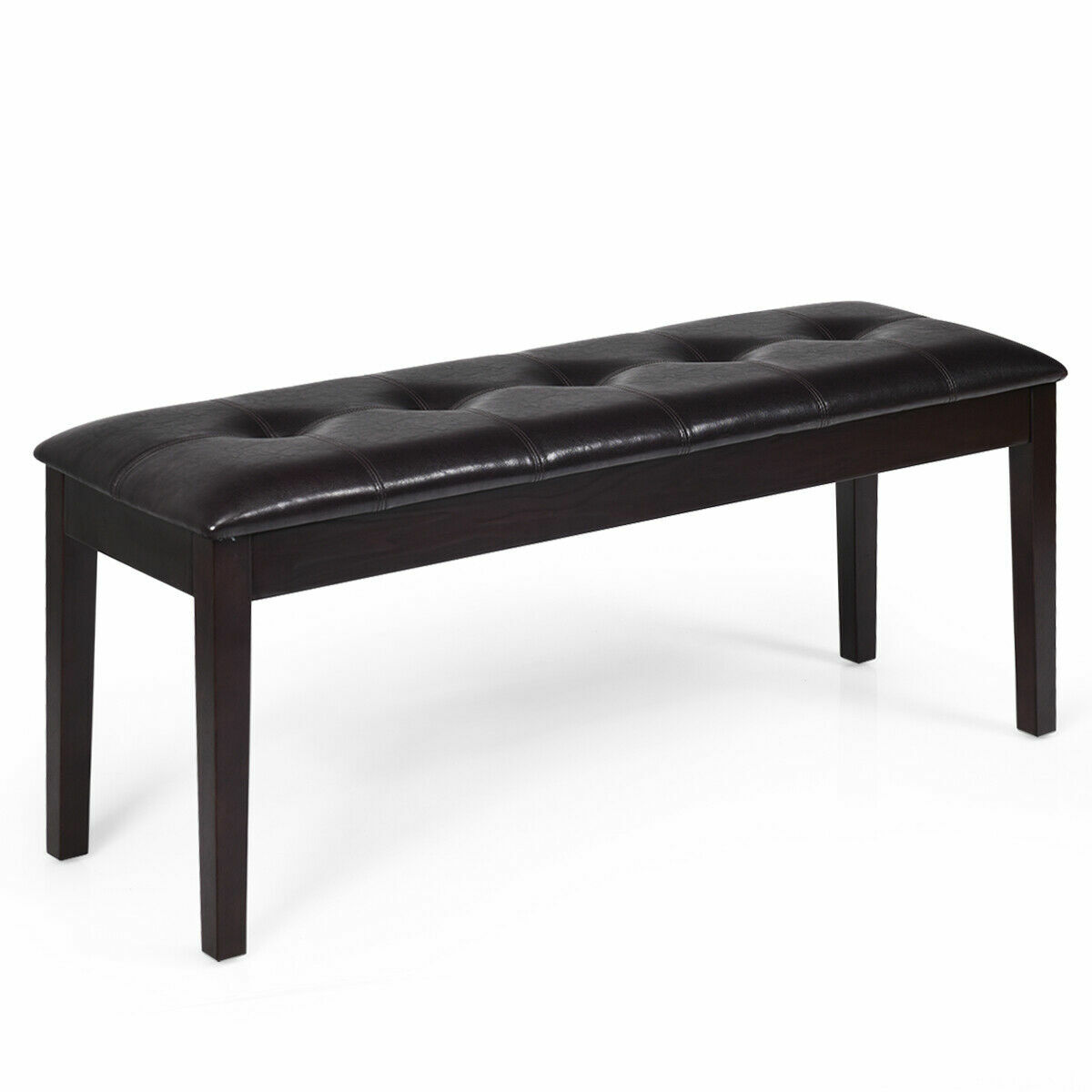 Upholstered PU Dining Room Bench Solid Wood Button Tufted Dining Room Bench gallery