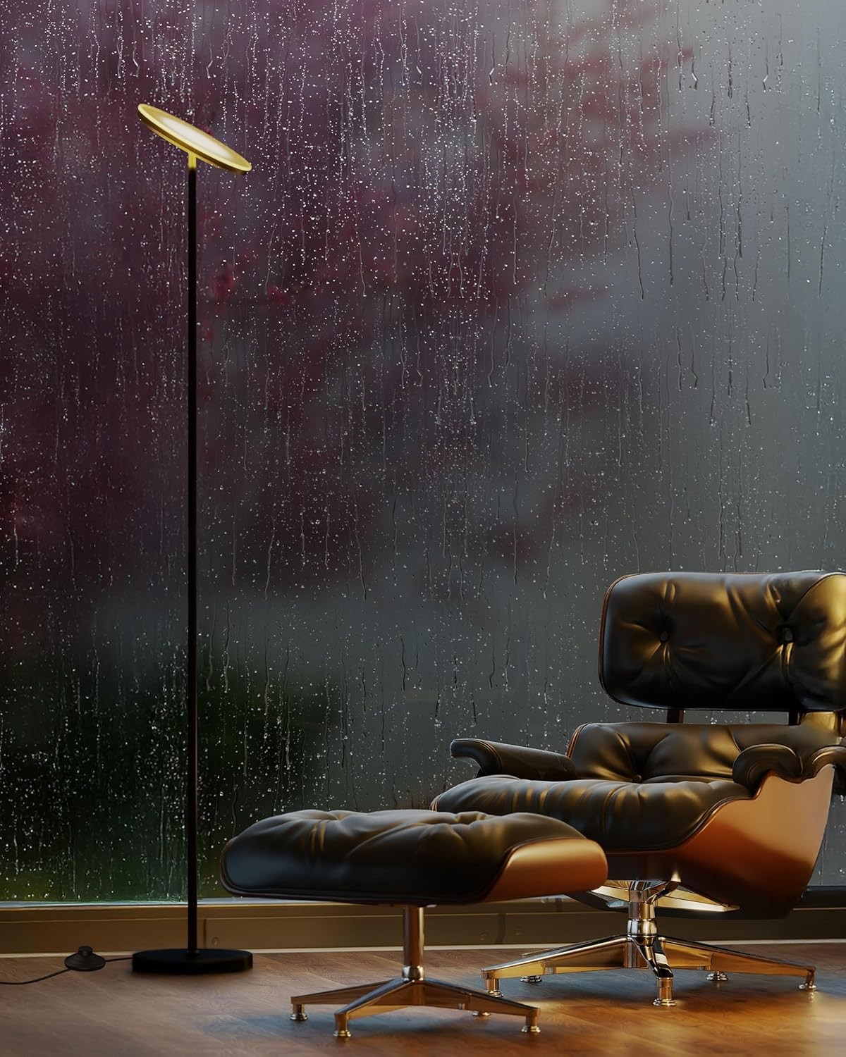 LED Floor Lamp – Super Bright Torchiere with Remote & Foot Switch, Stepless Dimm gallery