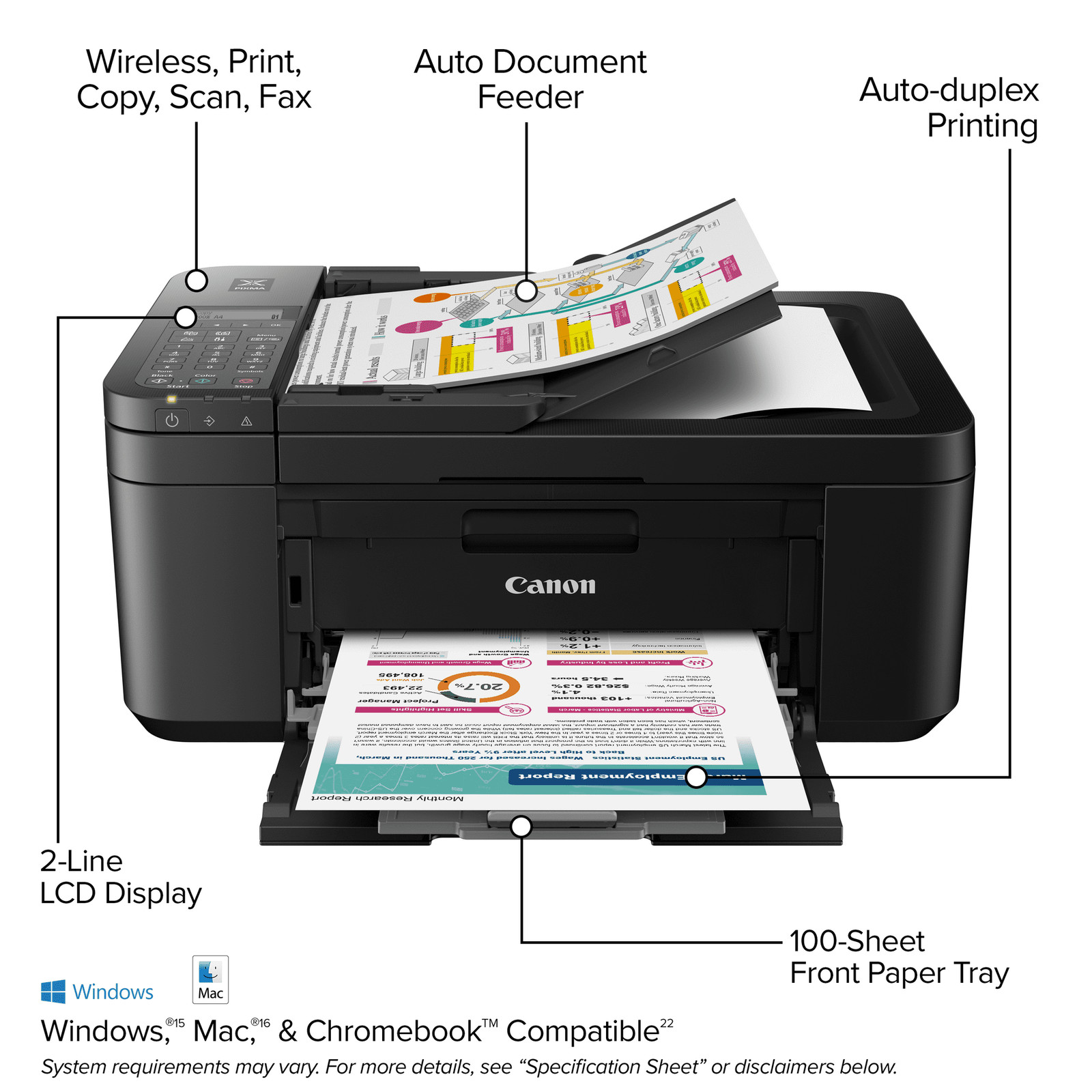 Canon PIXMA TR4722 All-In-One, Wireless Color Inkjet Printer for Home Office Use gallery