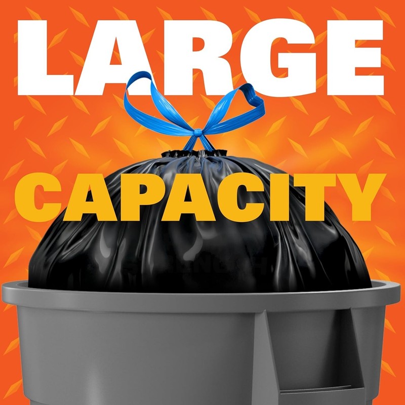 Hefty Strong Multipurpose Large Trash Bags 30 Gallon, 74 Count Dispose Garbage!! gallery