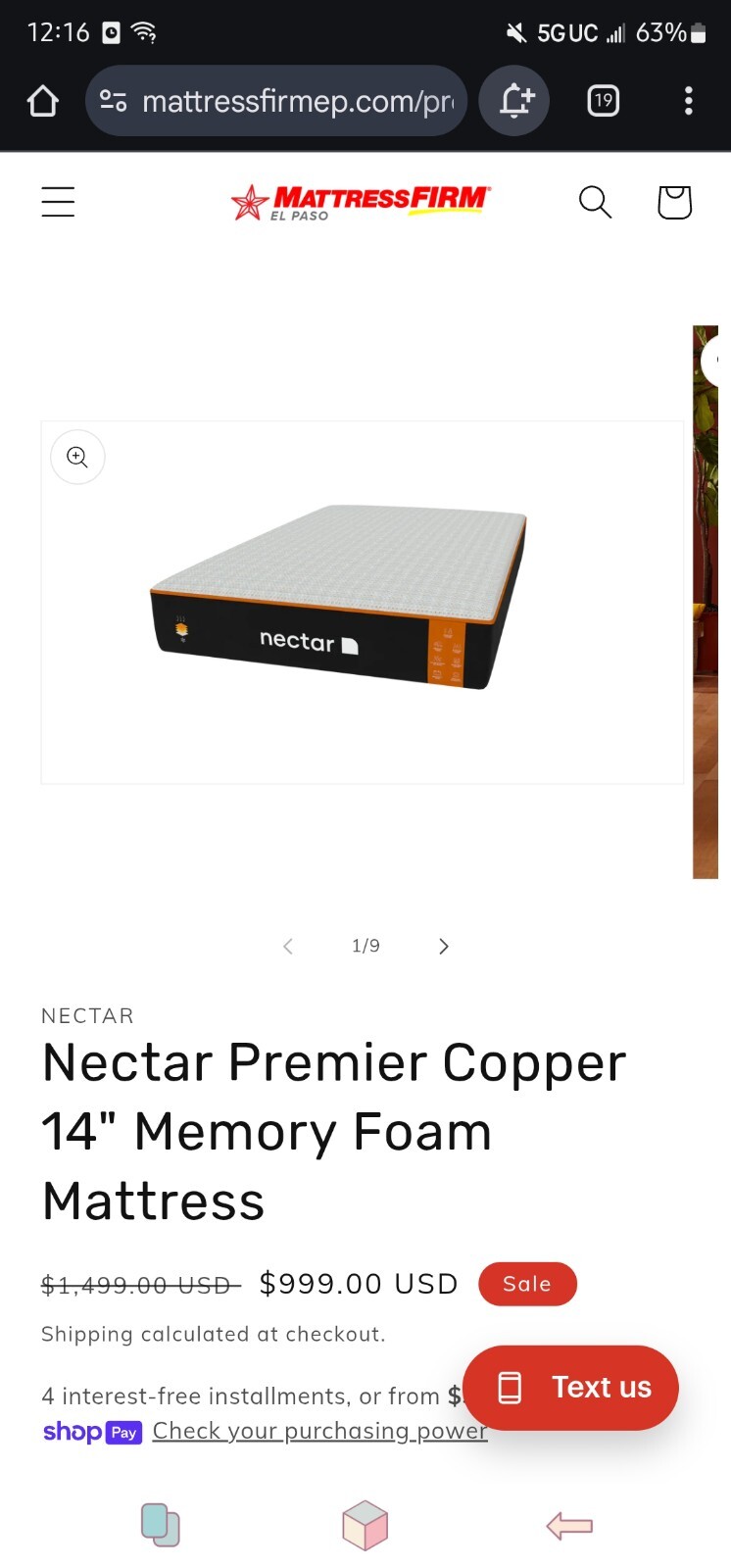 Nectar Premier Copper Memory Foam Cal King / King Mattress gallery