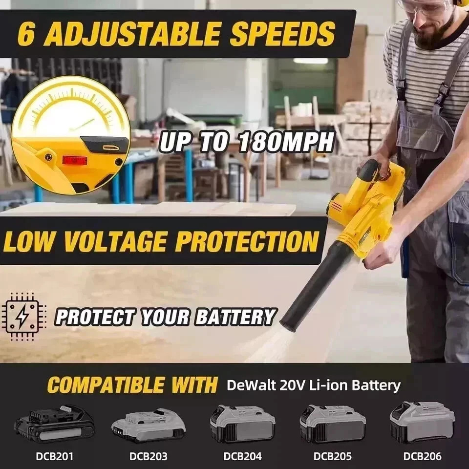 DEWALT DCE100B 20V Handheld Leaf Blower Cordless Battery Not Included - Yellow gallery