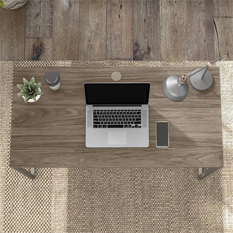 Pemberly Row 48W x 24D Computer Table Desk in Modern Hickory - Engineered Wood gallery