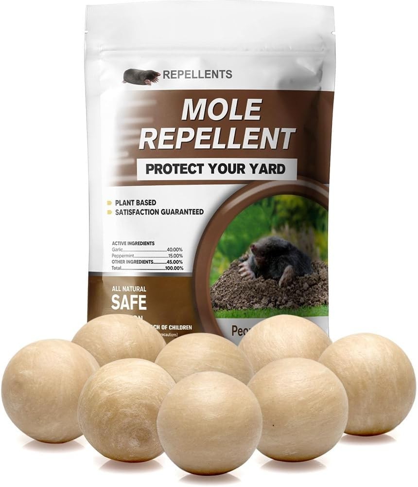 8 Packs Mole Repellent, Vole Repellent Outdoor, Powerful Mole Deterrent for Yar gallery