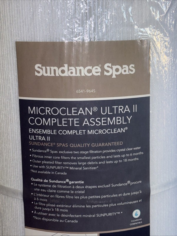 Microclean Ultra II Filter Cartridge Pleated 2 Stage Filtration Sundance Spa gallery