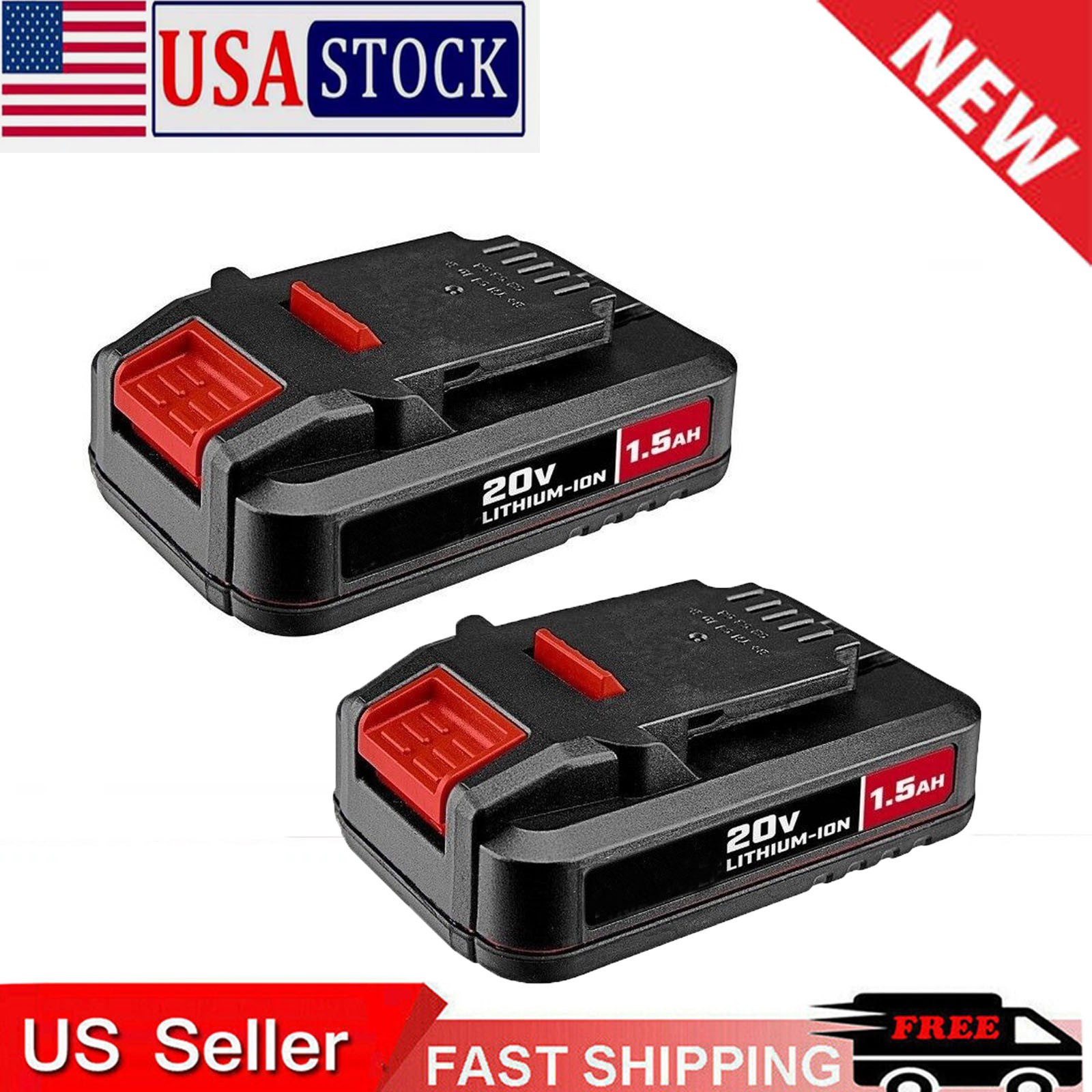 2Pack 20V 1500mAh rechargeable Lithium-Ion Battery for BAUER 20V 1.5AH tools gallery
