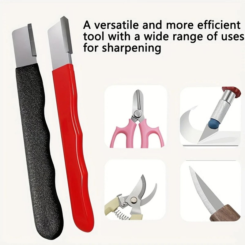 2Pcs Knife & Scissors Sharpener, Professional Kitchen & Garden Tool Sharpen gallery