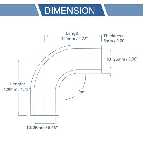90 Degrees Elbow Coupler Silicone Hose 25mm to 25mm ID 4 Layers 1"(25mm) gallery