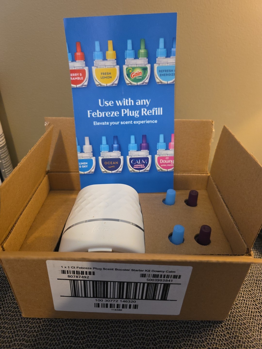 Febreze Plug Scent Booster Starter Kit AirFreshener Oil Diffuser 2 CALM REFILL gallery
