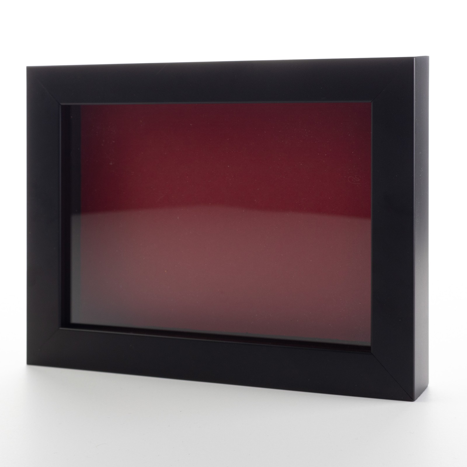 Black 9x12 Wood Shadow Box With Red Acid-Free Backing 11/16 Usable Depth gallery