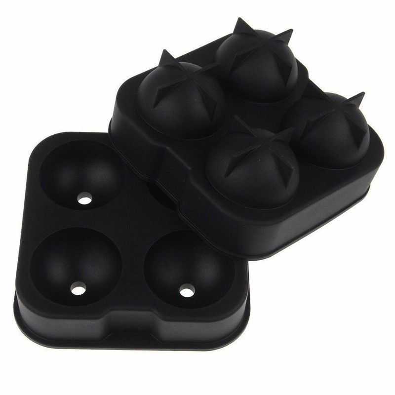 Silicone 3D Skull ICE Cube Tray Maker Round Ball Sphere Mold Whiskey Cocktails gallery
