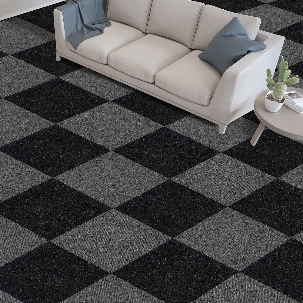Self Adhesive Carpet Tiles 12x12 Inch Polyester Peel & Stick DIY Flooring gallery